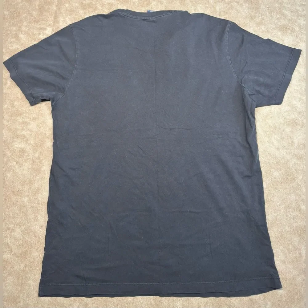 U.S. Polo Assn. T-shirt Men LARGE L Black w Chest Pocket & White Pony Logo - Picture 4 of 4